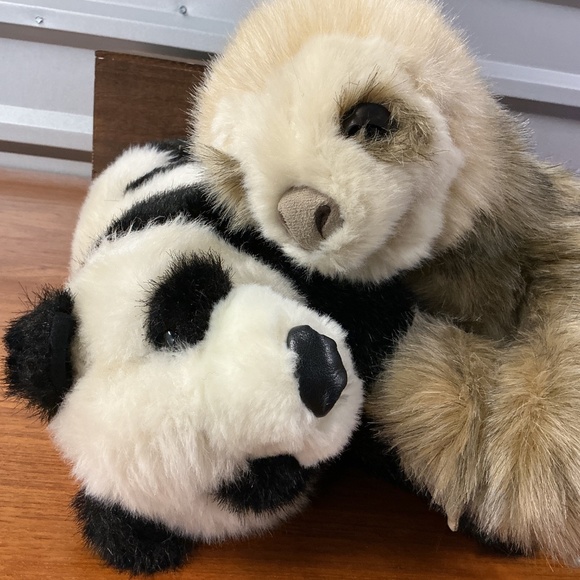 Folkmanis Hand Puppets Lot Of 5 Panda Red Fox Grunting Pig  Baby Sloth Sheep - Picture 10 of 14